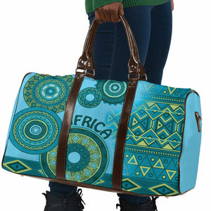 Africa Tribal Traditional Pattern Travel Bag Blue Motif