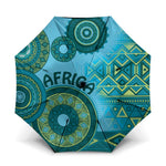Africa Tribal Traditional Pattern Umbrella Blue Motif