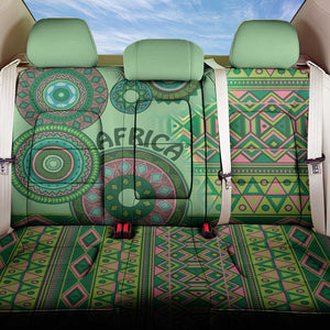 Afro Tribal Traditional Pattern Back Car Seat Cover Green Motif