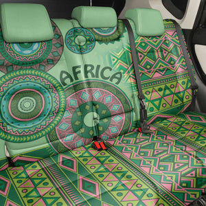 Afro Tribal Traditional Pattern Back Car Seat Cover Green Motif