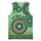 Afro Tribal Traditional Pattern Basketball Jersey Green Motif LT9