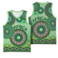 Afro Tribal Traditional Pattern Basketball Jersey Green Motif LT9