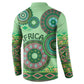Africa Tribal Traditional Pattern Button Sweatshirt Green Motif