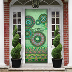 Africa Tribal Traditional Pattern Door Cover Green Motif