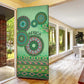 Africa Tribal Traditional Pattern Door Cover Green Motif