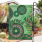 Afro Tribal Traditional Pattern Garden Flag Green Motif
