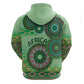 Afro Tribal Traditional Pattern Hoodie Green Motif