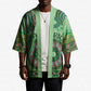 Africa Tribal Traditional Pattern Kimono Green Motif