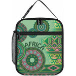 Africa Tribal Traditional Pattern Lunch Bag Green Motif