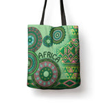 Africa Tribal Traditional Pattern Tote Bag Green Motif
