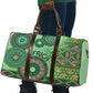 Africa Tribal Traditional Pattern Travel Bag Green Motif