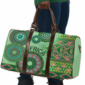 Africa Tribal Traditional Pattern Travel Bag Green Motif