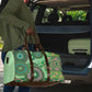 Africa Tribal Traditional Pattern Travel Bag Green Motif