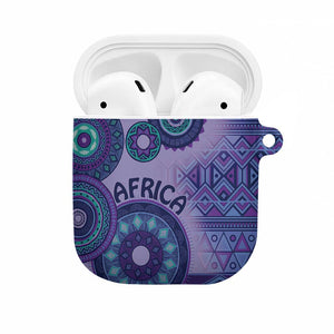 Africa Tribal Traditional Pattern AirPods Case Purple Motif