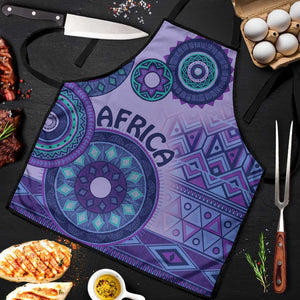 Africa Tribal Traditional Pattern Apron Purple Motif