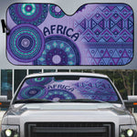 Africa Tribal Traditional Pattern Auto Sun Shade Purple Motif