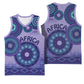 Afro Tribal Traditional Pattern Basketball Jersey Purple Motif LT9