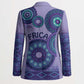 Africa Tribal Traditional Pattern Blazer Purple Motif