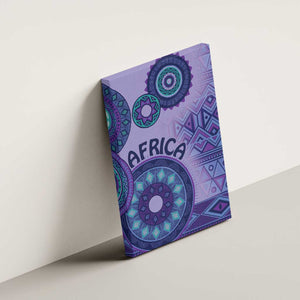 Afro Tribal Traditional Pattern Canvas Wall Art Purple Motif