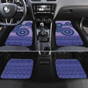 Afro Tribal Traditional Pattern Car Mats Purple Motif