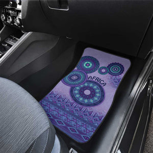 Afro Tribal Traditional Pattern Car Mats Purple Motif