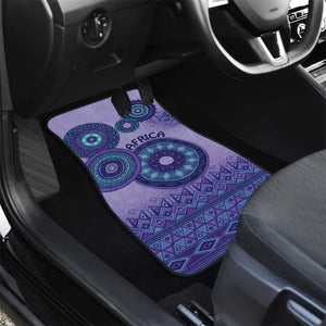 Afro Tribal Traditional Pattern Car Mats Purple Motif