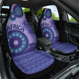 Afro Tribal Traditional Pattern Car Seat Cover Purple Motif