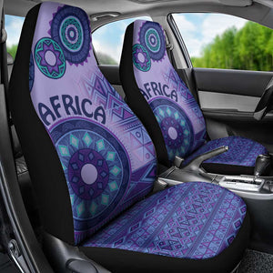 Afro Tribal Traditional Pattern Car Seat Cover Purple Motif