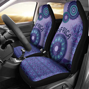 Afro Tribal Traditional Pattern Car Seat Cover Purple Motif