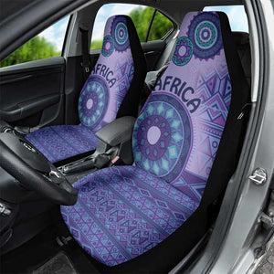 Afro Tribal Traditional Pattern Car Seat Cover Purple Motif