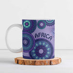 Africa Tribal Traditional Pattern Ceramic Mug Purple Motif