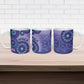 Africa Tribal Traditional Pattern Ceramic Mug Purple Motif