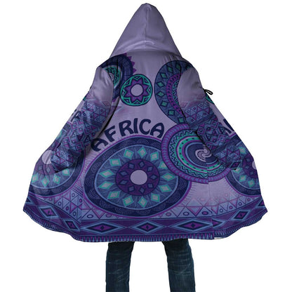 Africa Tribal Traditional Pattern Cloak Purple Motif