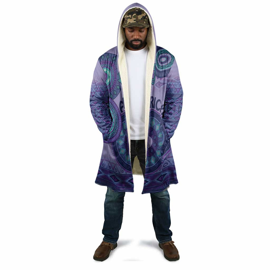 Africa Tribal Traditional Pattern Cloak Purple Motif