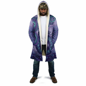 Africa Tribal Traditional Pattern Cloak Purple Motif