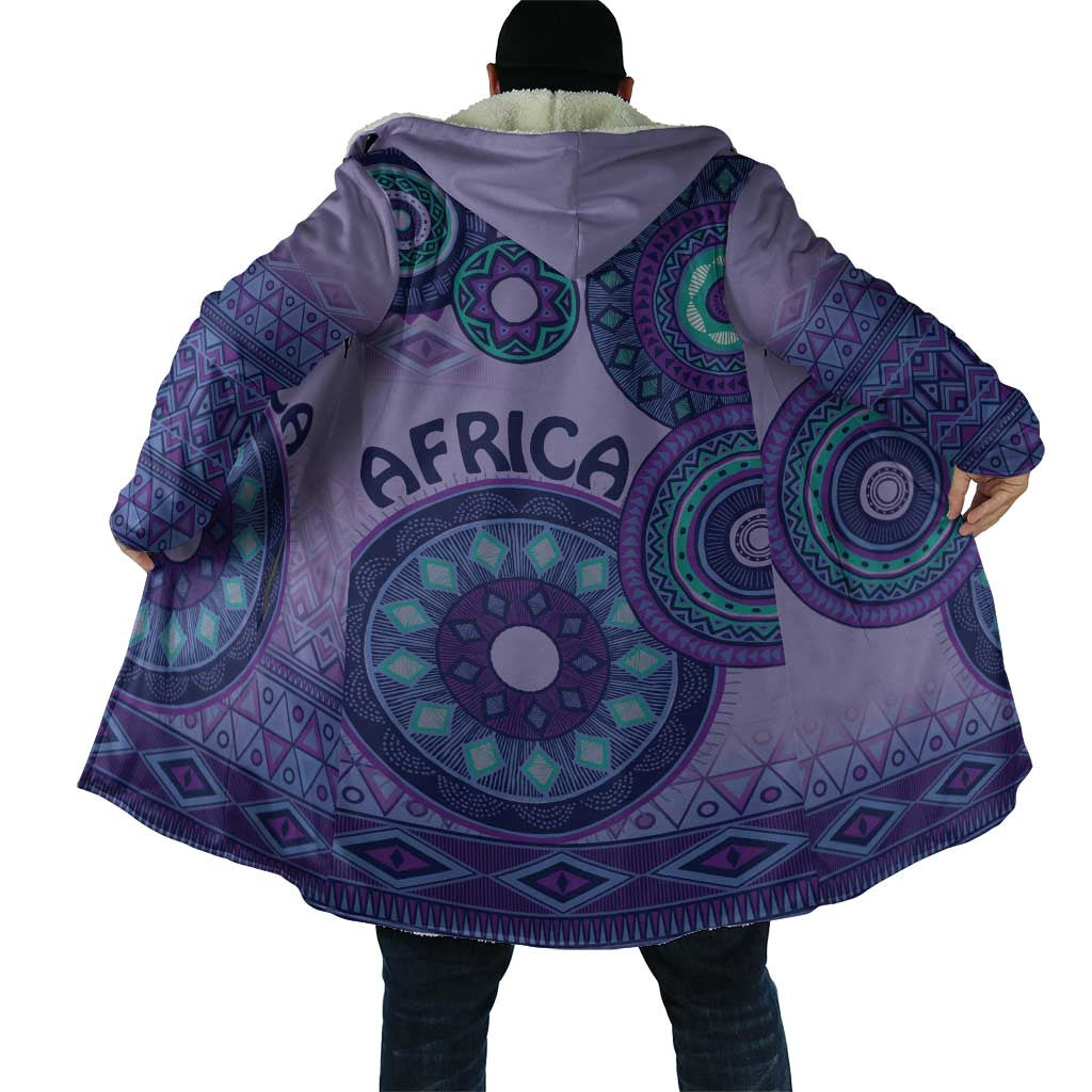 Africa Tribal Traditional Pattern Cloak Purple Motif