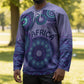 Africa Tribal Traditional Pattern Hockey Jersey Purple Motif