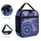 Africa Tribal Traditional Pattern Lunch Bag Purple Motif