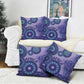 Africa Tribal Traditional Pattern Pillow Cover Purple Motif