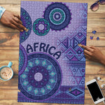 Africa Tribal Traditional Pattern Puzzle Purple Motif
