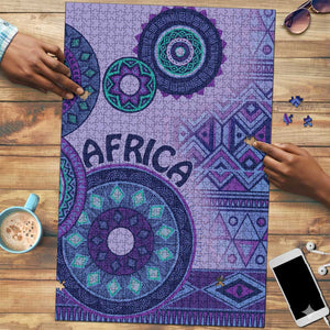 Africa Tribal Traditional Pattern Puzzle Purple Motif