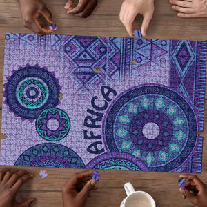 Africa Tribal Traditional Pattern Puzzle Purple Motif