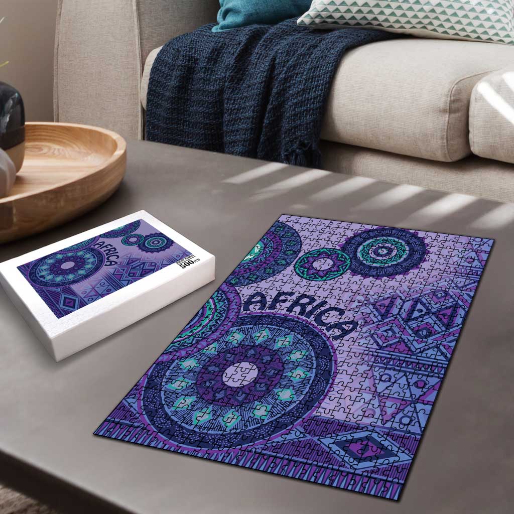 Africa Tribal Traditional Pattern Puzzle Purple Motif