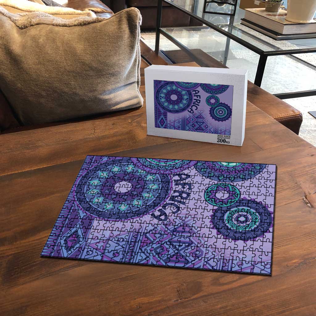 Africa Tribal Traditional Pattern Puzzle Purple Motif