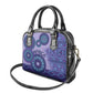 Afro Tribal Traditional Pattern Shoulder Handbag Purple Motif