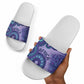 Africa Tribal Traditional Pattern Slide Sandals Purple Motif