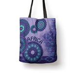 Africa Tribal Traditional Pattern Tote Bag Purple Motif