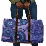 Africa Tribal Traditional Pattern Travel Bag Purple Motif