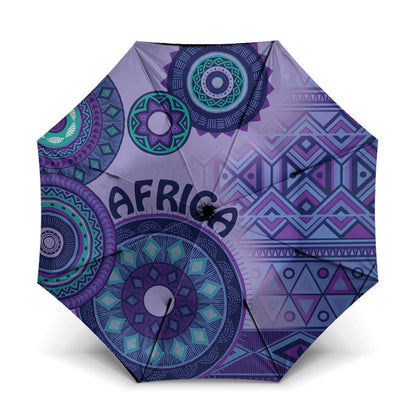 Africa Tribal Traditional Pattern Umbrella Purple Motif