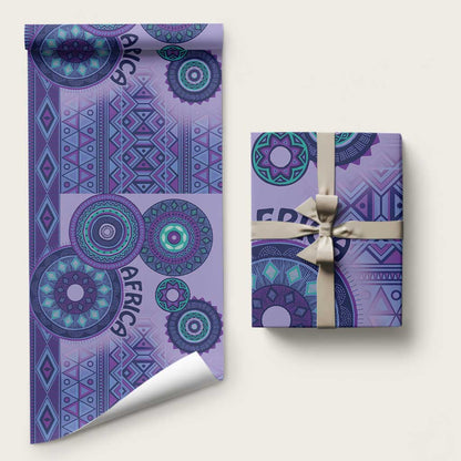 Africa Tribal Traditional Pattern Wrapping Paper Purple Motif - African Pride